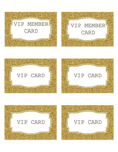 Printable Membership Cards